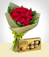 - Bouquet de Rosas y Chocolates