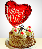 Sweet Day Special: Chocolate Cake + Heart Balloon