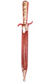 Alpaca metal dagger with leather cover